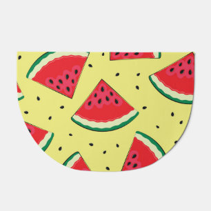 Watermelon Pieces: Summer Yellow Pattern Doormat