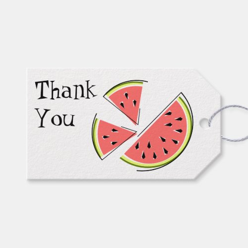 Watermelon Pieces Thank You gift tag