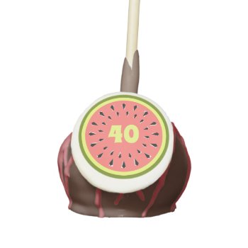 Watermelon Pink Age 40 Cake Pops by QuirkyChic at Zazzle