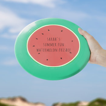Watermelon Pink And Green Summer Fun Wham-o Frisbee by watermelontree at Zazzle