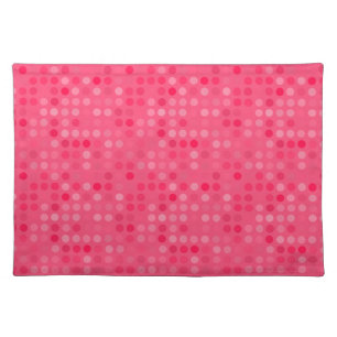 watermelon pink dots cloth placemat