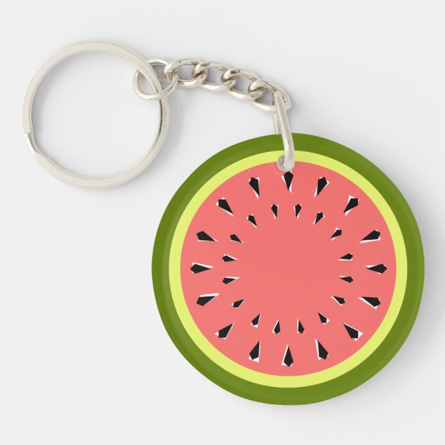 Watermelon Pink double-sided Keychain (Front)