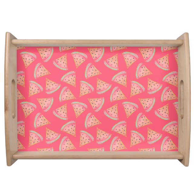 Watermelon Pink Serving Tray (Front)