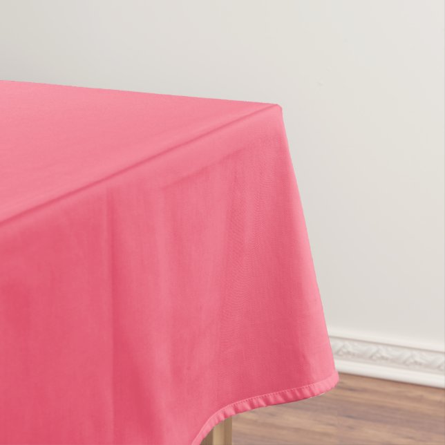 Watermelon Pink Solid Color | Classic | Elegant  Tablecloth (In Situ)