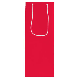 Watermelon Pink Solid Color Wine Gift Bag