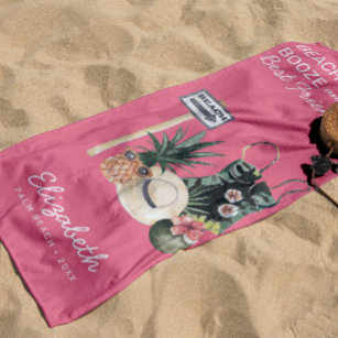 Watermelon Pink Sorbet   Tropical Summer Beach Beach Towel