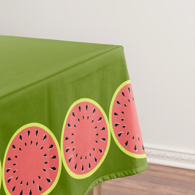 Watermelon Pink tablecloth small (In Situ)