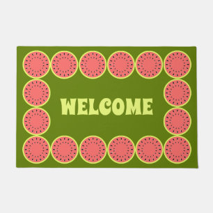 Watermelon Pink Welcome Doormat