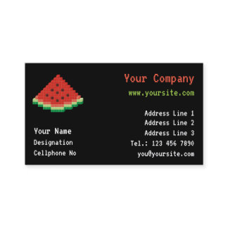 Watermelon Pixel Art Business Card Watermelon Pixel Art Business Card