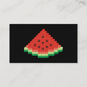 Watermelon Pixel Art Business Card (Back)