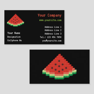 Watermelon Pixel Art Business Card