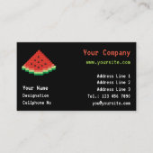 Watermelon Pixel Art Business Card (Front)