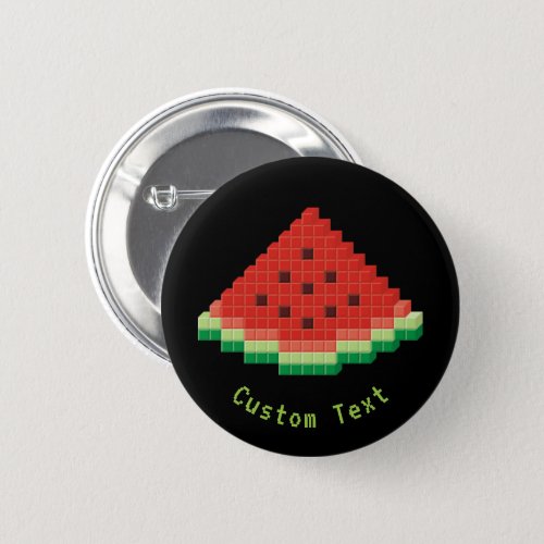Watermelon Pixel Art Button