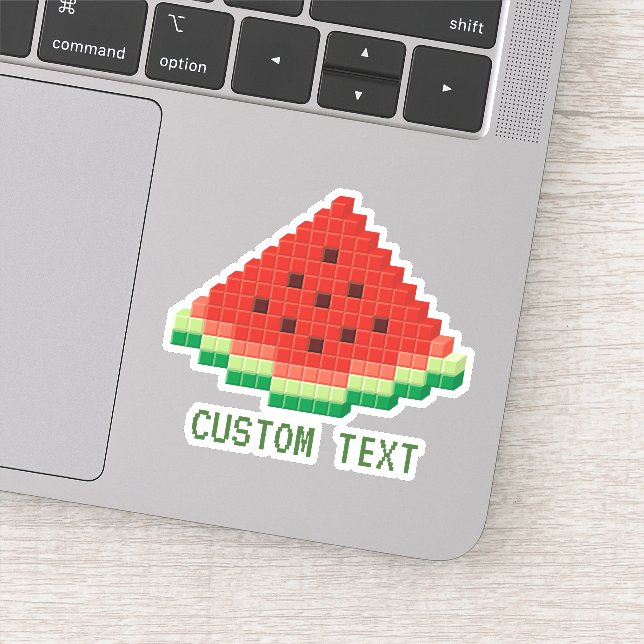 Watermelon Pixel Art Sticker (Detail)