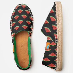 Watermelon Pixelart Pattern Espadrilles