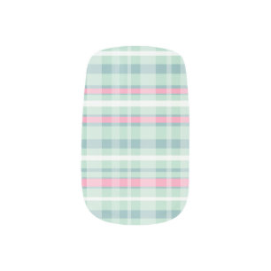 Watermelon Plaid Minx Nails Nail Art