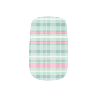Watermelon Plaid Minx Nails Nail Art