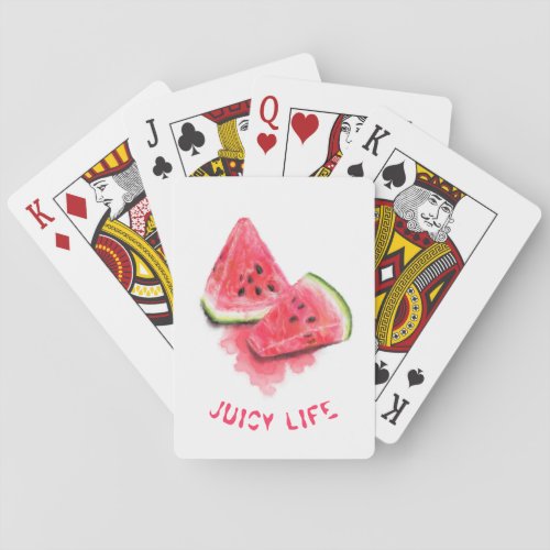Watermelon Playing Cards _ Custom Text and Colors