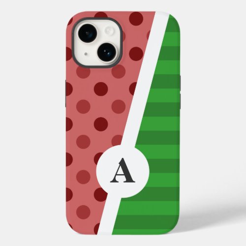 Watermelon Polka Dot and Stripe Pattern Case_Mate iPhone 14 Case