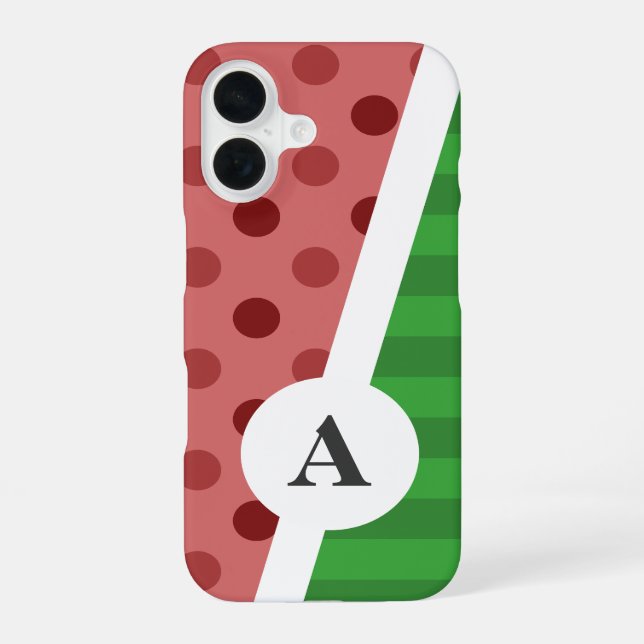 Watermelon Polka Dot and Stripe Pattern Iphone Case (Back)