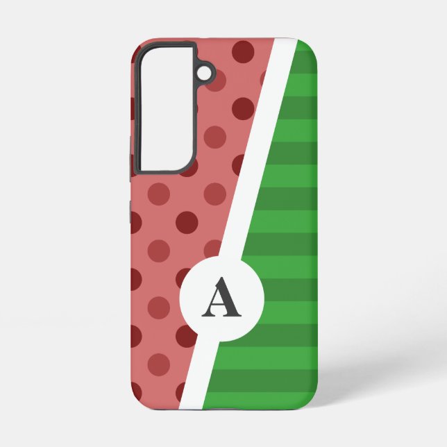 Watermelon Polka Dot and Stripe Pattern Samsung Galaxy Case (Back)