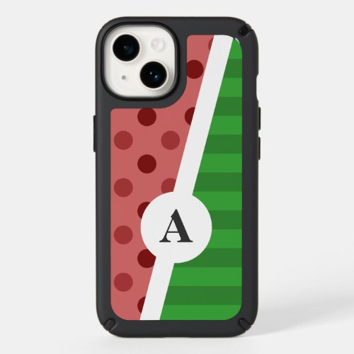 Watermelon Polka Dot and Stripe Pattern Speck iPhone 14 Case