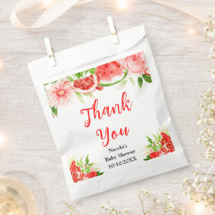 Watermelon Pomegranate Baby Shower Thank You Favor Bag