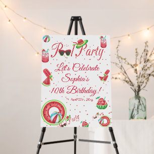 Watermelon Pool Party Birthday, Foam Board