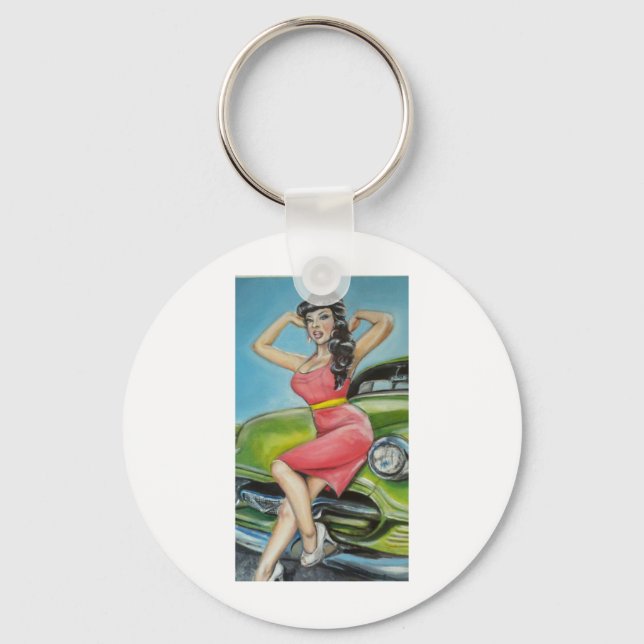 Watermelon pop candy pin up keychain (Front)