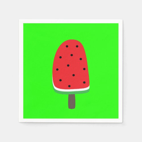 Watermelon Popsicle Napkins