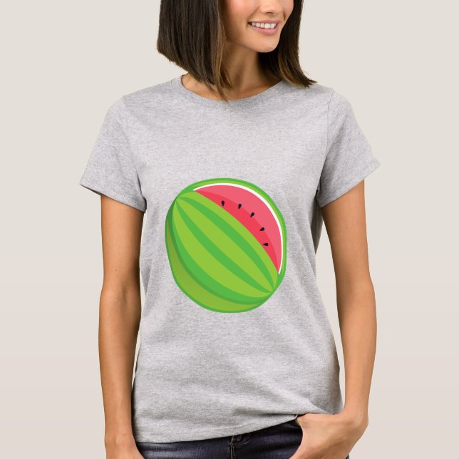 Watermelon Pregancy Belly Funny T-Shirt (Front)