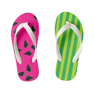 Watermelon Print Flip Flops For Kids