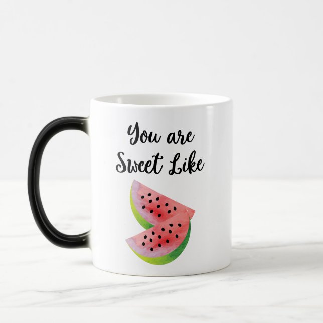 Watermelon Quote Fruit  Coffee Tea Color Morph Mug (Left)