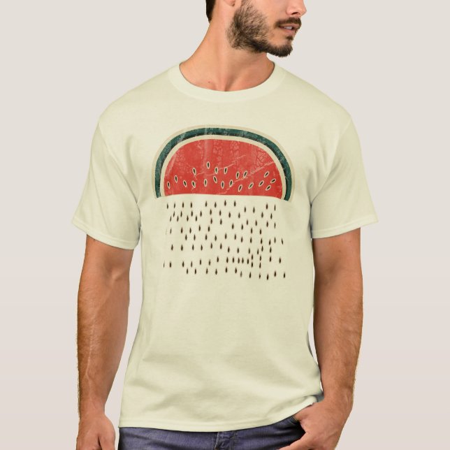 Watermelon Raining Seeds T-Shirt (Front)