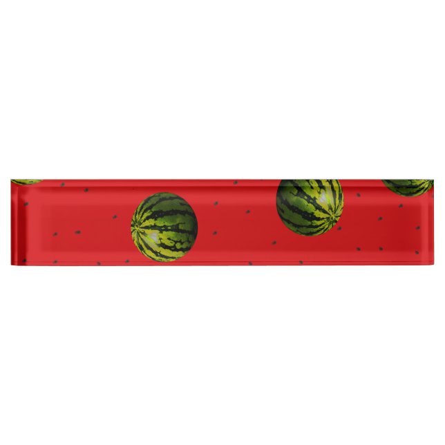 watermelon red and seeds desk name plate (Front)