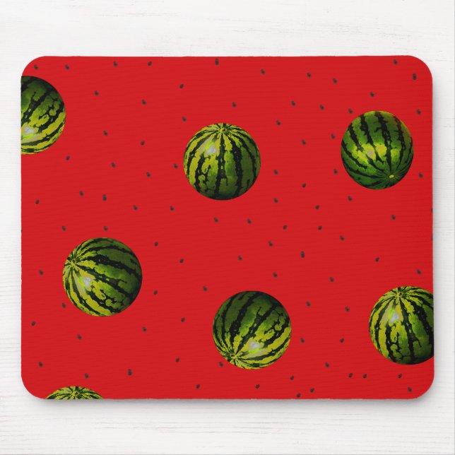 watermelon red and seeds mouse pad (Front)