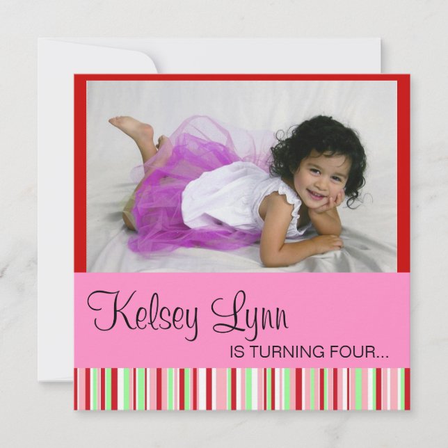 Watermelon Red Pink Invitation (Front)