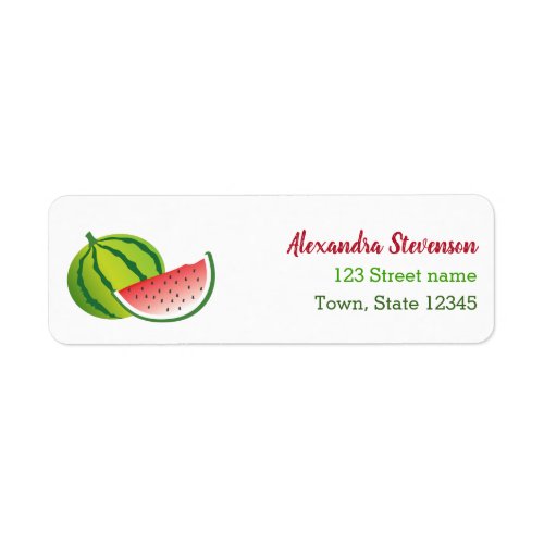 Watermelon Return Address Label