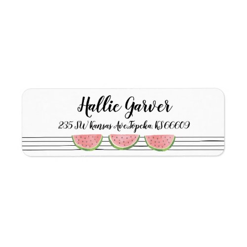 Watermelon Return Address Labels