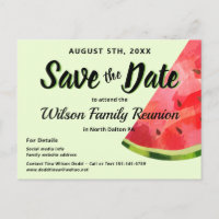 Watermelon Reunion BBBQ Party Save the Date