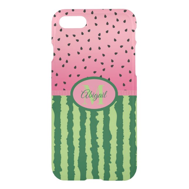 Watermelon Rind and Seeds Personalized  Uncommon iPhone Case (Back)