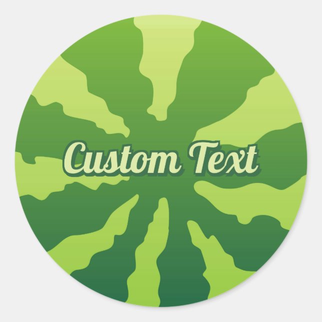Watermelon Rind Classic Round Sticker (Front)