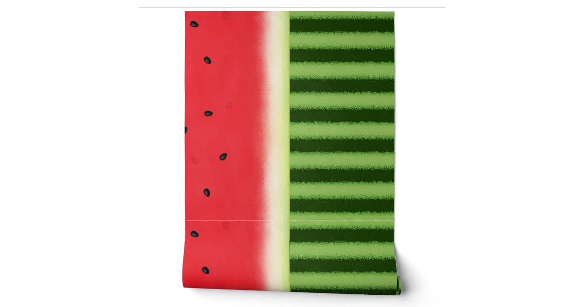 Watermelon Rine Border Watermelon Rind (transition - horizontal border) Wallpaper | Zazzle