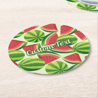 Watermelon Round Paper Coaster