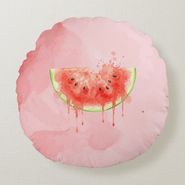 Watermelon Round Pillow (Front)