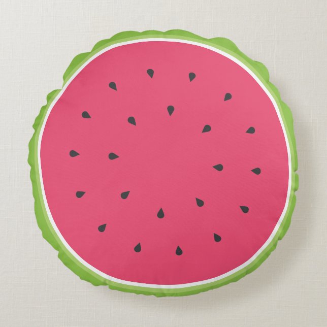 Watermelon Round Pillow (Front)