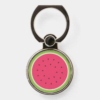 Watermelon Round Slice Phone Ring Stand by imaginarystory at Zazzle