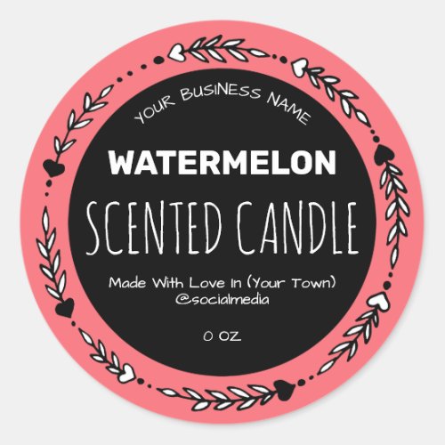 Watermelon Scented Product Labels