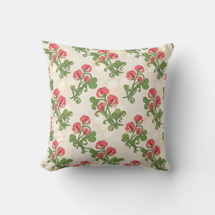 Watermelon Seamless Floral Pattern Decorative Pill Throw Pillow