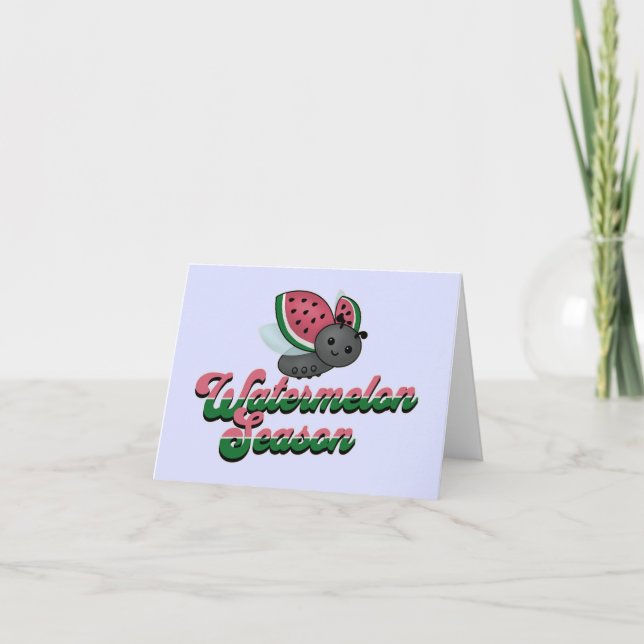 Watermelon Season Ladybug Card (Front)